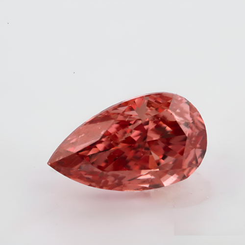 0.15 carat Carat Pear Modified Brilliant Fancy Brownish Orangy Pink SI1 GIA Certified Diamond