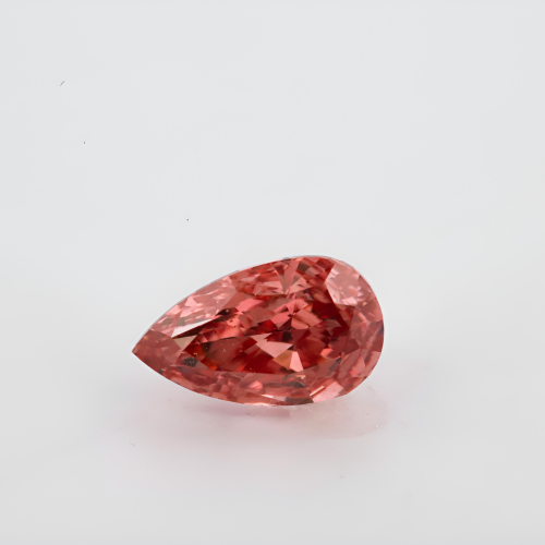 0.15 carat Carat Pear Modified Brilliant Fancy Brownish Orangy Pink SI1 GIA Certified Diamond