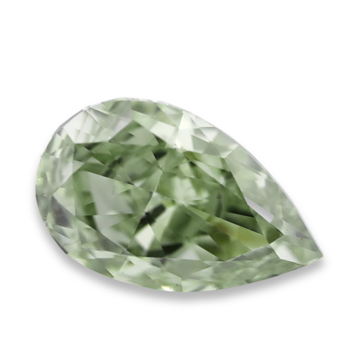 natural gray green yellow diamond pear shape