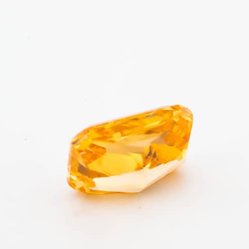0.52 carat Carat Cut-Cornered Rectangular Modified Brilliant Fancy Vivid Yellow-Orange SI2 GIA Certified Diamond