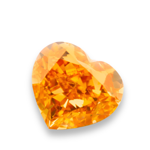 0.50 carat Carat Heart Modified Brilliant Fancy Vivid Yellow-Orange SI1 GIA Certified Diamond