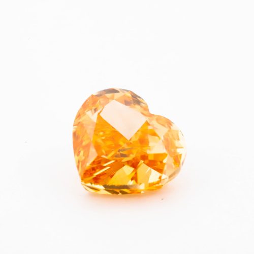 0.50 carat Carat Heart Modified Brilliant Fancy Vivid Yellow-Orange SI1 GIA Certified Diamond