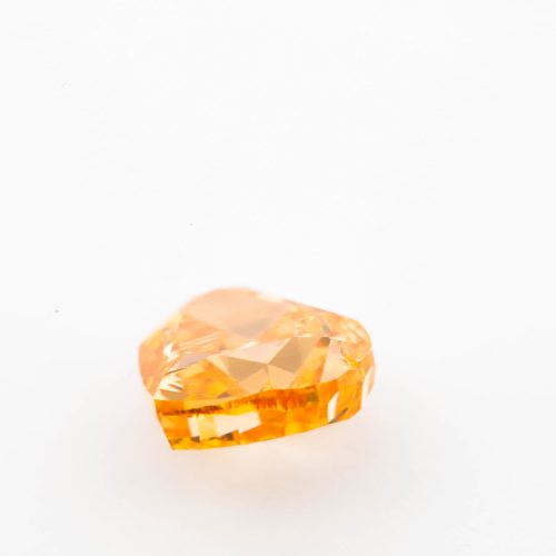 0.50 carat Carat Heart Modified Brilliant Fancy Vivid Yellow-Orange SI1 GIA Certified Diamond