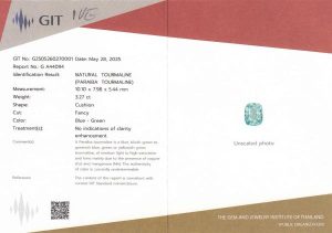 3.27 Carat CUSHION None Certified Diamond