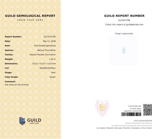 1.32 Carat Oval Guild Certified Diamond