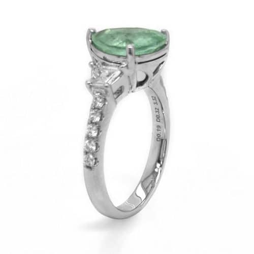 0.32ct Vivid Neon Greenish-Blue to Blue-Green (Copper-Bearing) Natural Paraiba Tourmaline RING 18K Gold
