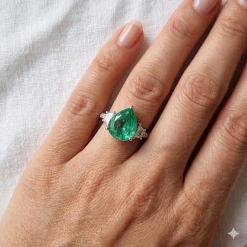 0.32ct Vivid Neon Greenish-Blue to Blue-Green (Copper-Bearing) Natural Paraiba Tourmaline RING 18K Gold