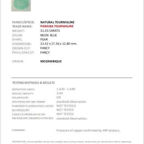 31.33 Carat Oval None Certified Diamond