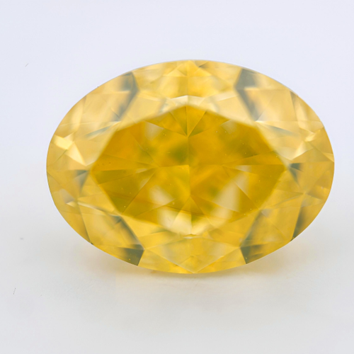 1.12 carat Carat Oval Modified Brilliant Fancy Vivid Yellow VS1 GIA Certified Diamond
