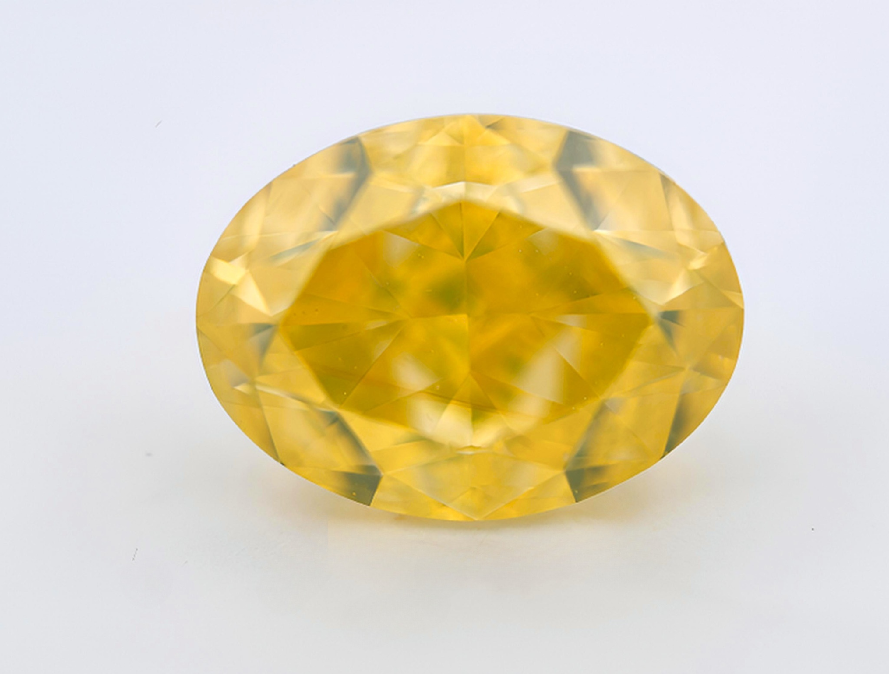 1.12 carat Carat Oval Modified Brilliant Fancy Vivid Yellow VS1 GIA Certified Diamond