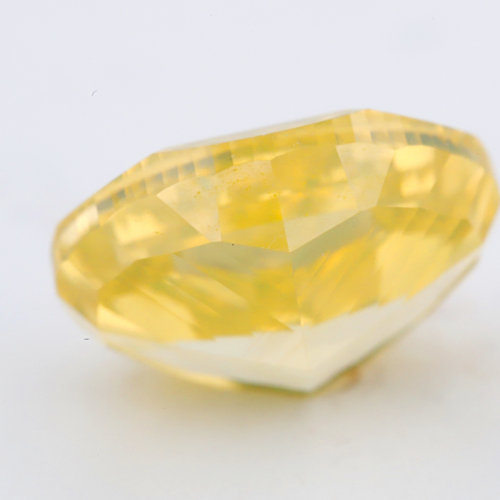 0.70 carat Carat Oval Mixed Cut Fancy Vivid Yellow VS2 GIA Certified Diamond