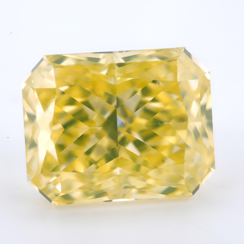 1.21 carat Carat Cut-Cornered Rectangular Modified Brilliant Fancy Intense Yellow VS2 GIA Certified Diamond