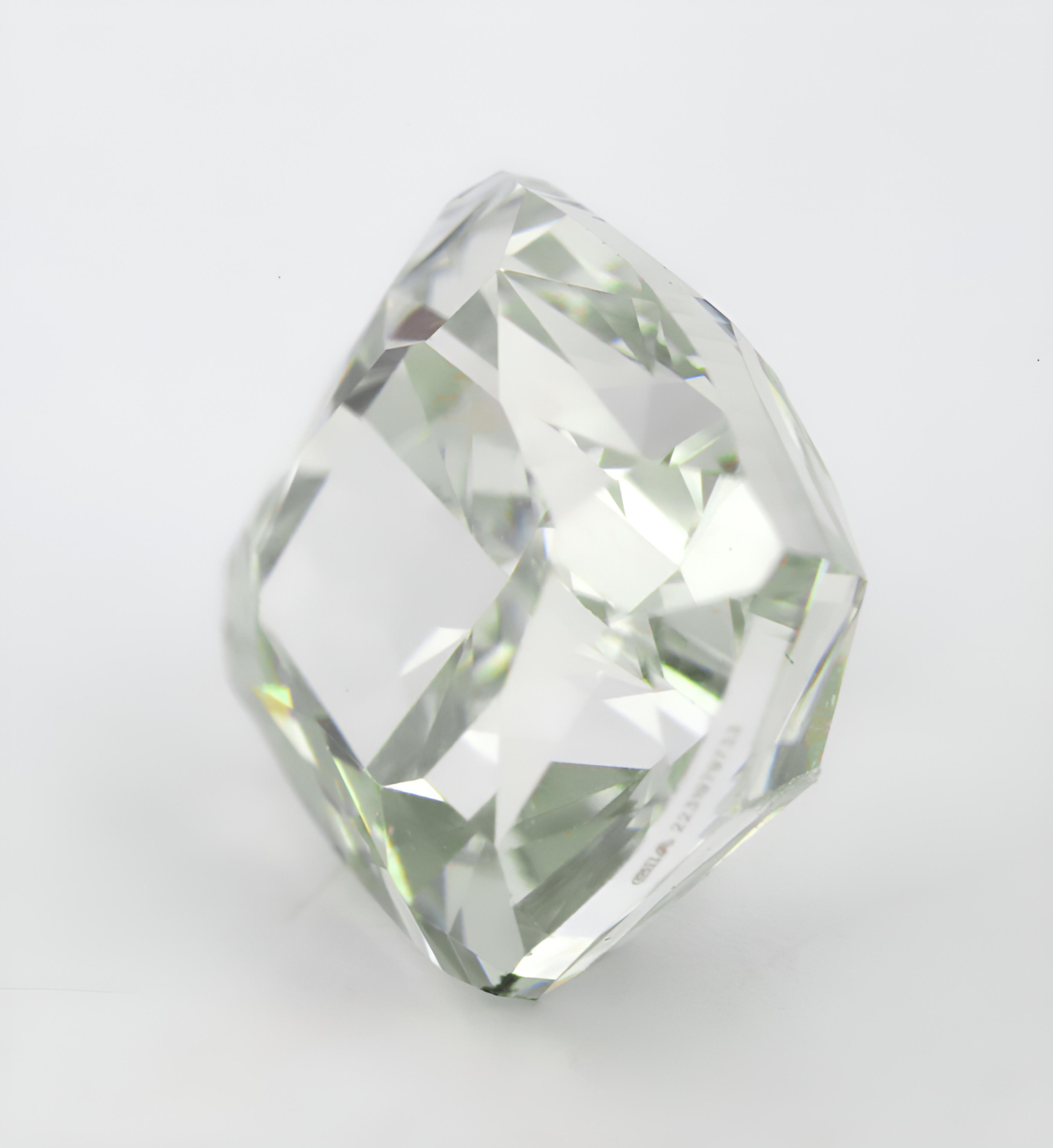 0.42 carat Carat Cushion Modified Brilliant Fancy Light Gray VS2 GIA Certified Diamond