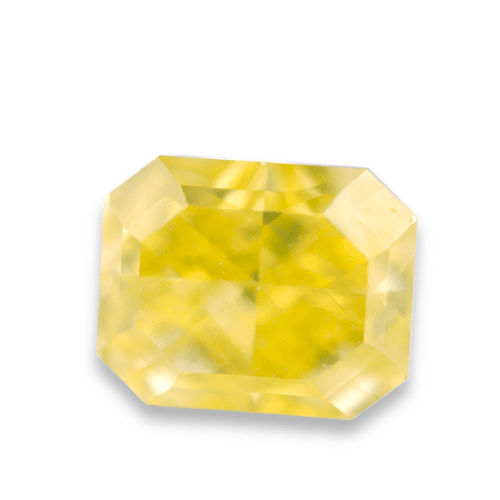 0.70 carat Carat Cut-Cornered Rectangular Mixed Cut Fancy Intense Yellow SI1 GIA Certified Diamond