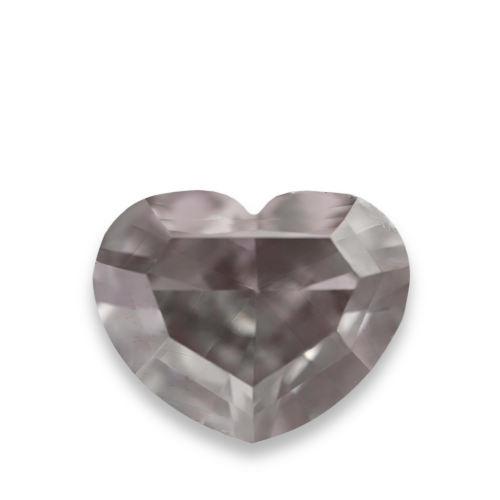 0.50 carat Carat Heart Mixed Cut Fancy Gray I1 GIA Certified Diamond