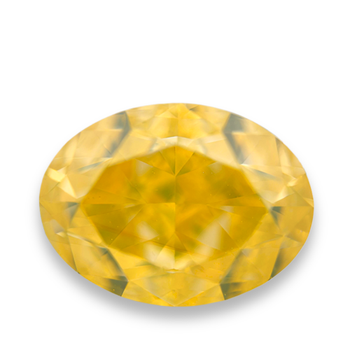 1.12 carat Carat Oval Modified Brilliant Fancy Vivid Yellow VS1 GIA Certified Diamond