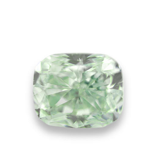 0.30 carat Carat Cushion Modified Brilliant Fancy Green SI2 GIA Certified Diamond