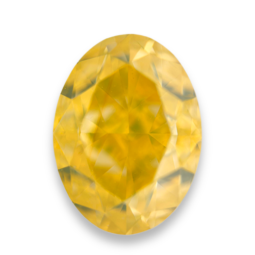 1.12 carat Carat Oval Modified Brilliant Fancy Vivid Yellow VS1 GIA Certified Diamond