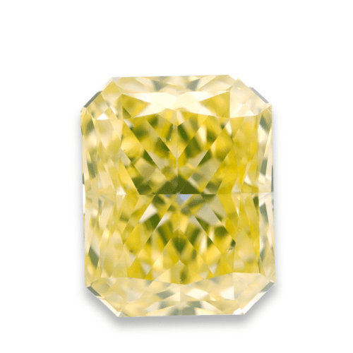 1.21 carat Carat Cut-Cornered Rectangular Modified Brilliant Fancy Intense Yellow VS2 GIA Certified Diamond