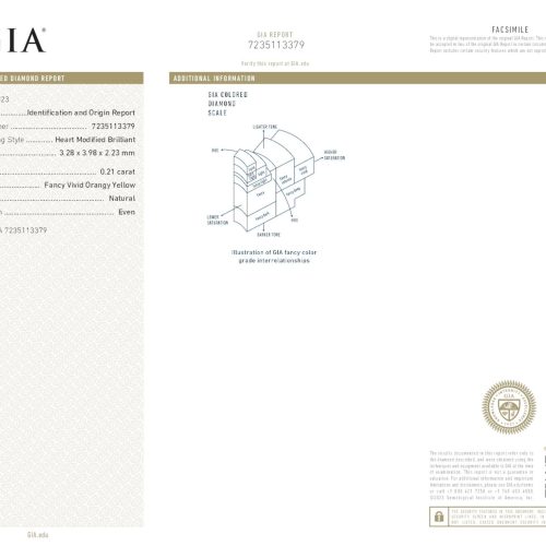 0.21 carat Carat Heart Modified Brilliant GIA Certified Diamond