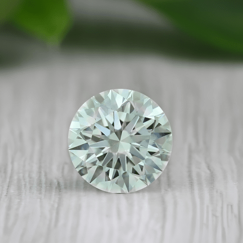 1.01 carat Carat Round Brilliant Very Light Green SI2 GIA Certified Diamond