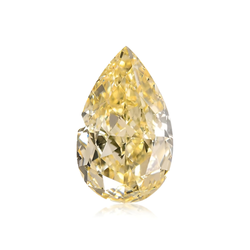 1.24 carat Carat Pear Modified Brilliant Fancy Light Brownish Yellow VS1 GIA Certified Diamond