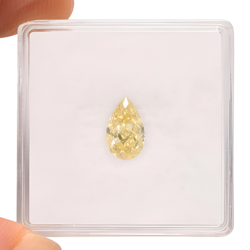 1.24 carat Carat Pear Modified Brilliant Fancy Light Brownish Yellow VS1 GIA Certified Diamond