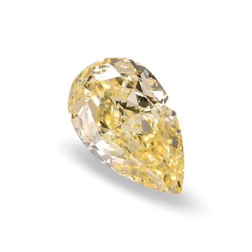 1.24 carat Carat Pear Modified Brilliant Fancy Light Brownish Yellow VS1 GIA Certified Diamond