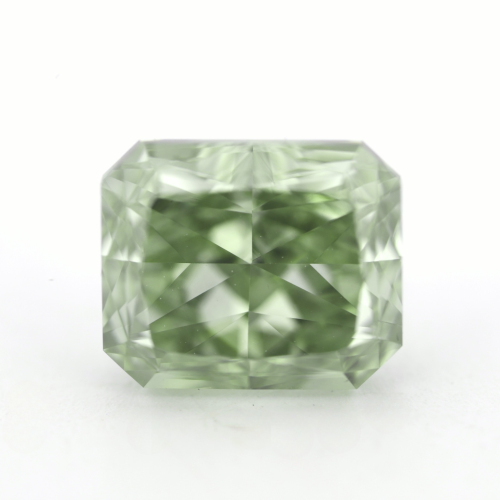 1.01 carat Carat Cut-Cornered Rectangular Modified Brilliant Fancy Deep Greenish Yellow VS1 GIA Certified Diamond