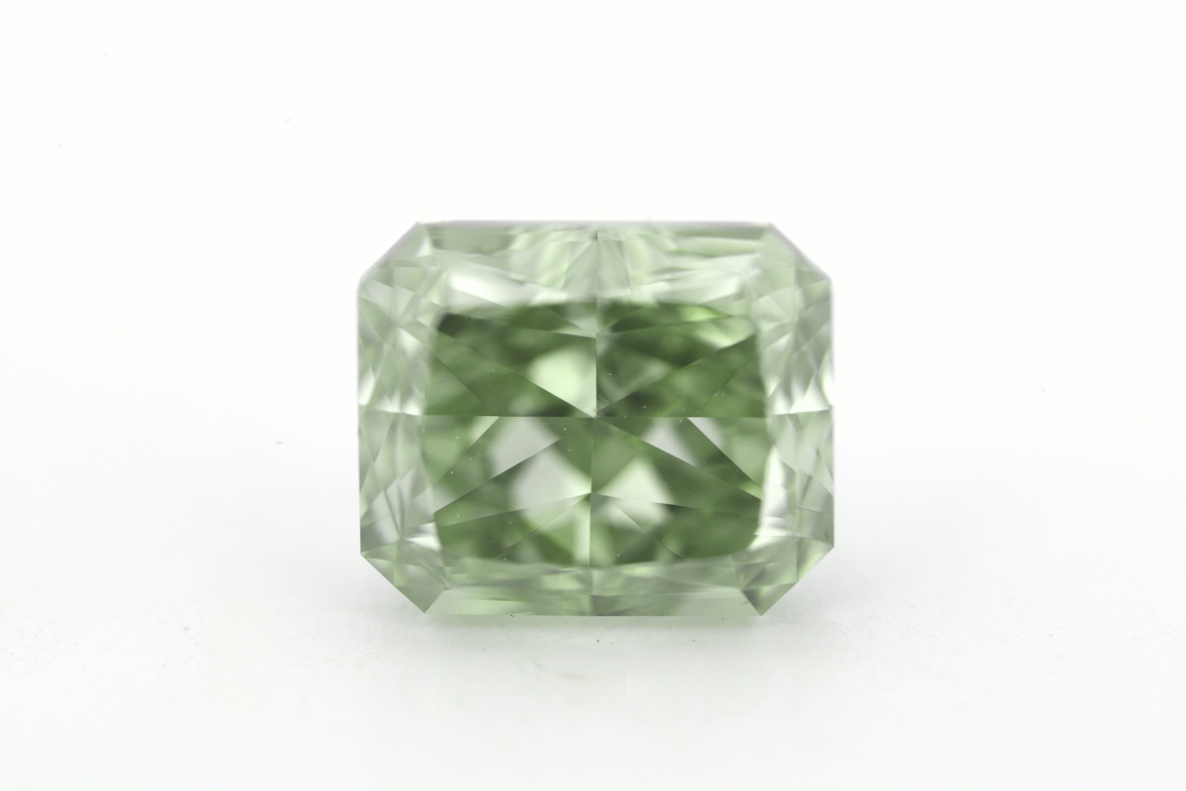 1.01 carat Carat Cut-Cornered Rectangular Modified Brilliant Fancy Deep Greenish Yellow VS1 GIA Certified Diamond