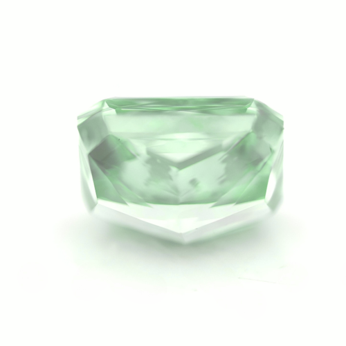 1.01 carat Carat Cut-Cornered Rectangular Modified Brilliant Fancy Deep Greenish Yellow VS1 GIA Certified Diamond