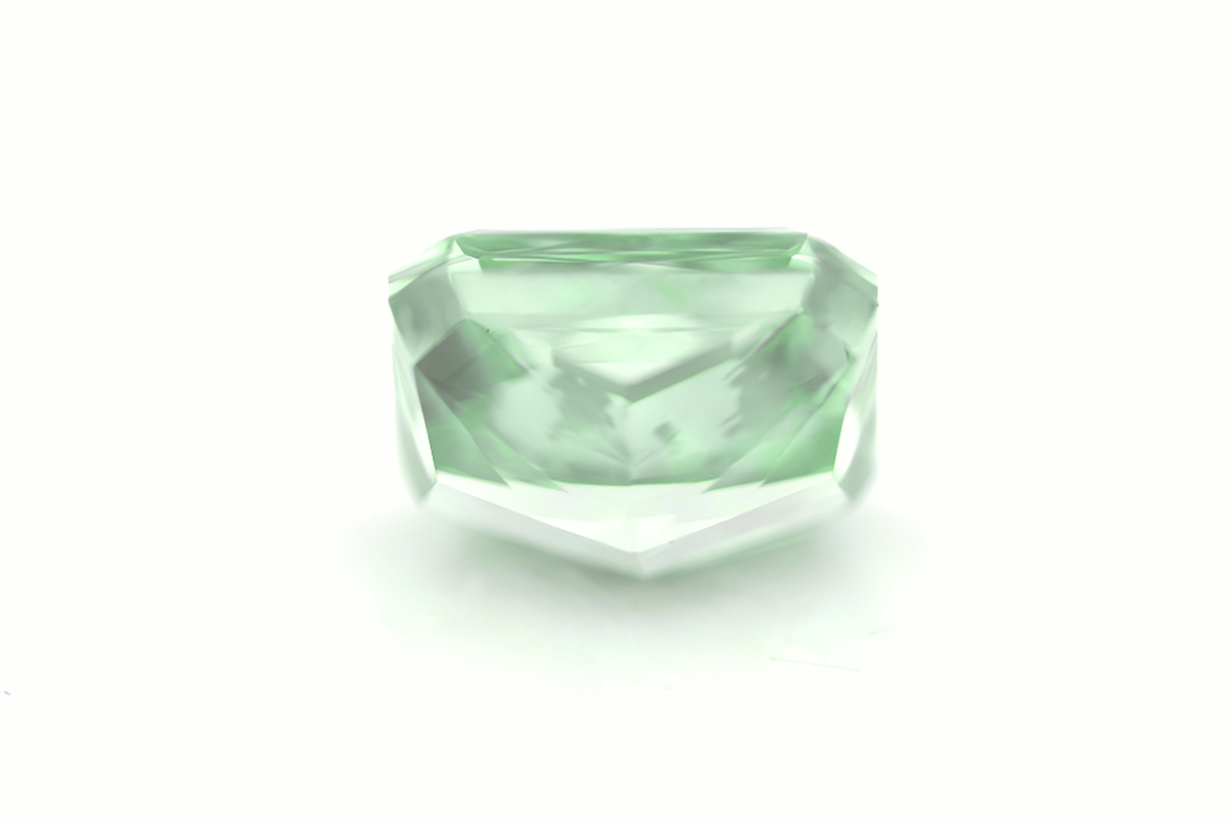 1.01 carat Carat Cut-Cornered Rectangular Modified Brilliant Fancy Deep Greenish Yellow VS1 GIA Certified Diamond