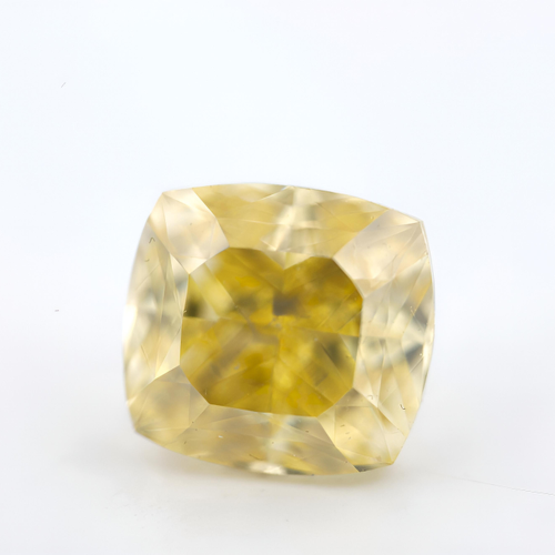 1.52 carat Carat Cushion Modified Brilliant Fancy Light Brownish Yellow VS1 GIA Certified Diamond