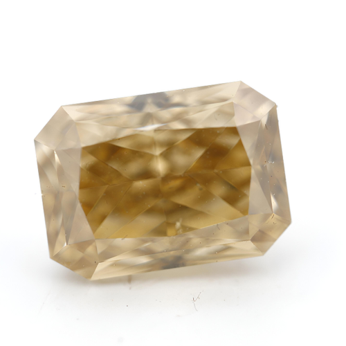 1.50 carat Carat Cut-Cornered Rectangular Modified Brilliant Fancy Brown-Yellow SI2 GIA Certified Diamond