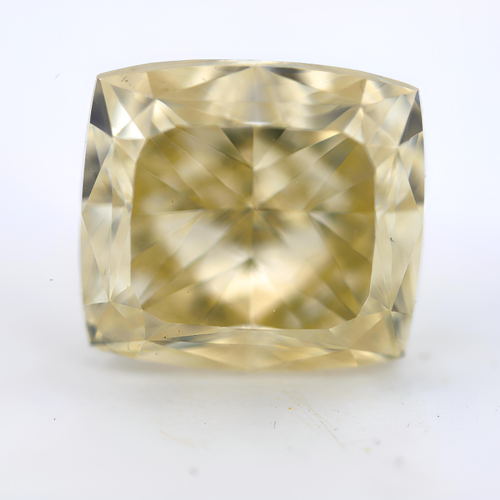 2.03 carat Carat Cushion Modified Brilliant Fancy Light Brownish Greenish Yellow VS2 GIA Certified Diamond