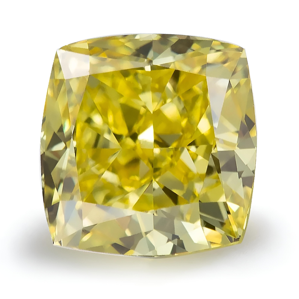 1.00 carat Carat Cushion Modified Brilliant Fancy Brownish Yellow SI2 GIA Certified Diamond