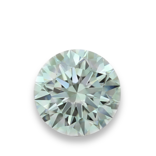 1.01 carat Carat Round Brilliant Very Light Green SI2 GIA Certified Diamond