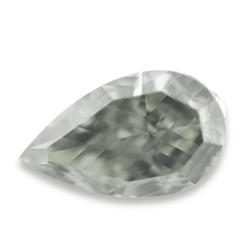 1.12 carat Carat Pear Mixed Cut Fancy Dark Green-Gray SI1 GIA Certified Diamond