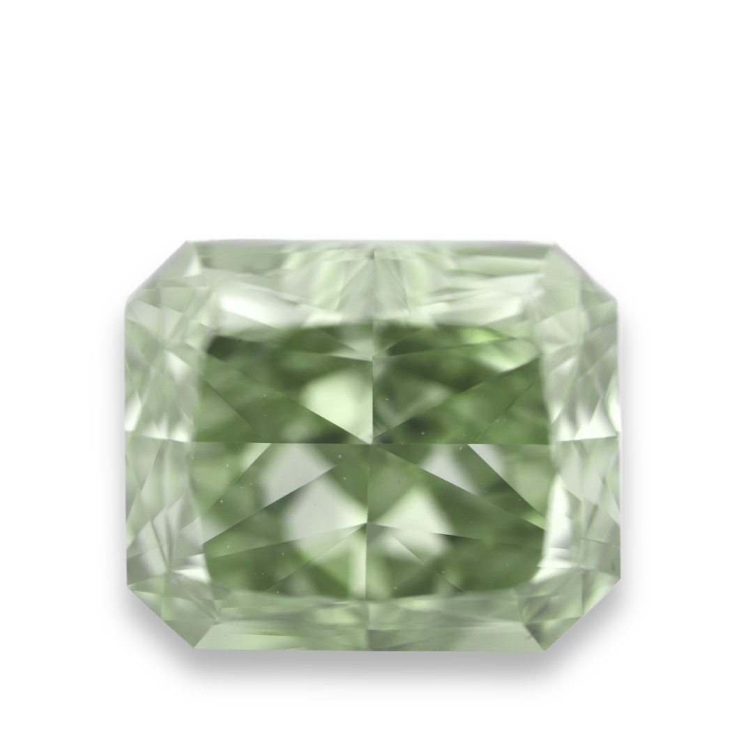 1.01 carat Carat Cut-Cornered Rectangular Modified Brilliant Fancy Deep Greenish Yellow VS1 GIA Certified Diamond