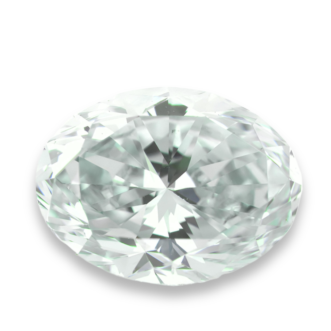 1.02 carat Carat Oval Brilliant Light Gray VS2 GIA Certified Diamond