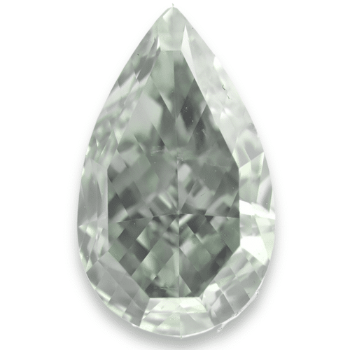 1.12 carat Carat Pear Mixed Cut Fancy Dark Green-Gray SI1 GIA Certified Diamond