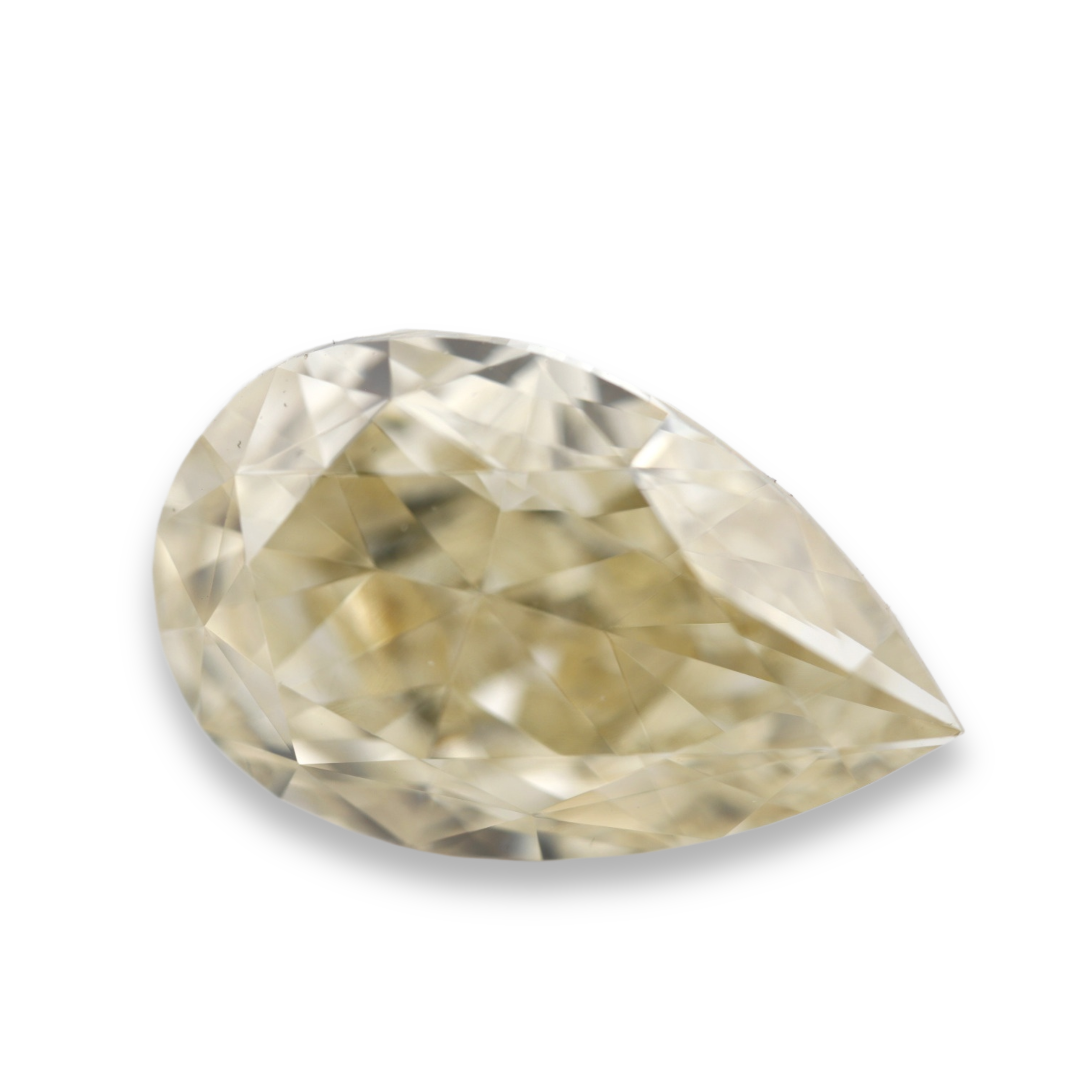 1.03 carat Carat Pear Modified Brilliant Fancy Light Brown-Yellow SI2 GIA Certified Diamond