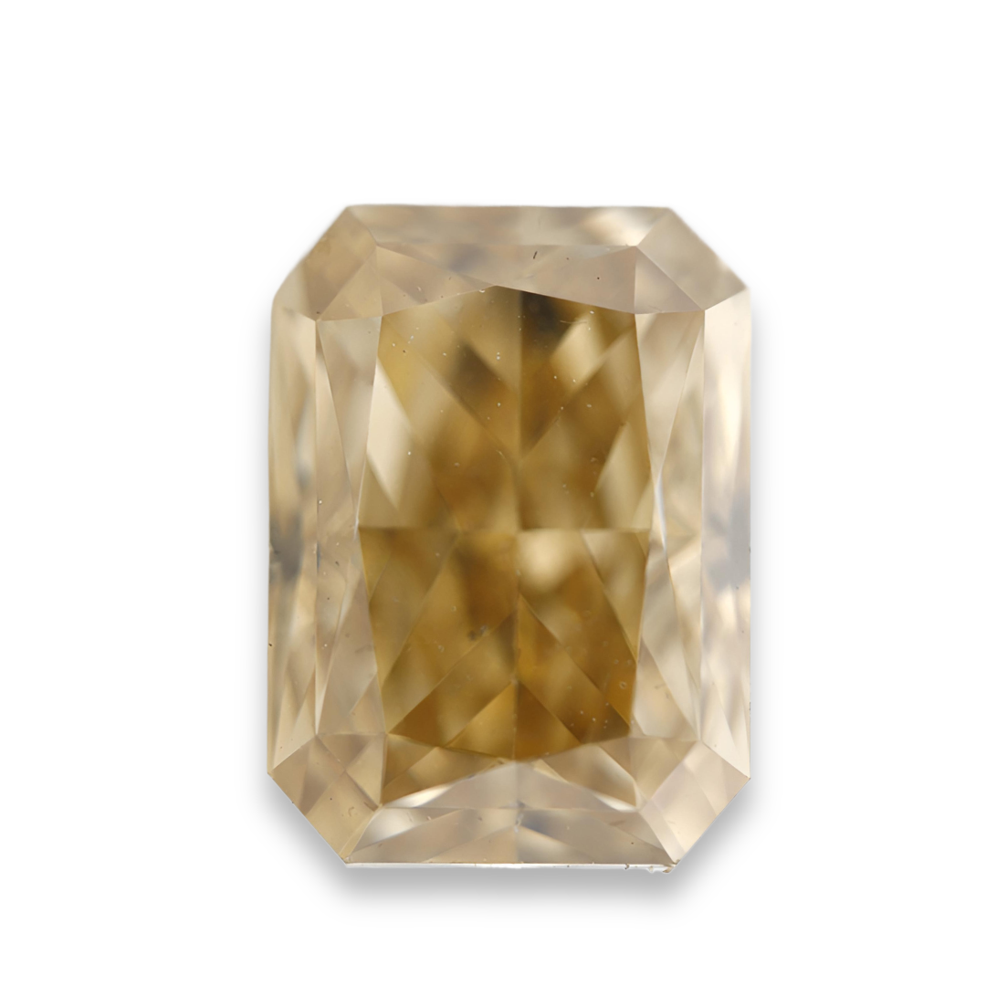 1.50 carat Carat Cut-Cornered Rectangular Modified Brilliant Fancy Brown-Yellow SI2 GIA Certified Diamond
