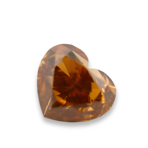 1.01 carat Carat Heart Modified Brilliant Fancy Deep Brown-Orange I1 GIA Certified Diamond