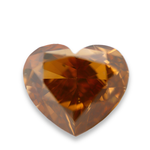 1.01 carat Carat Heart Modified Brilliant Fancy Deep Brown-Orange I1 GIA Certified Diamond