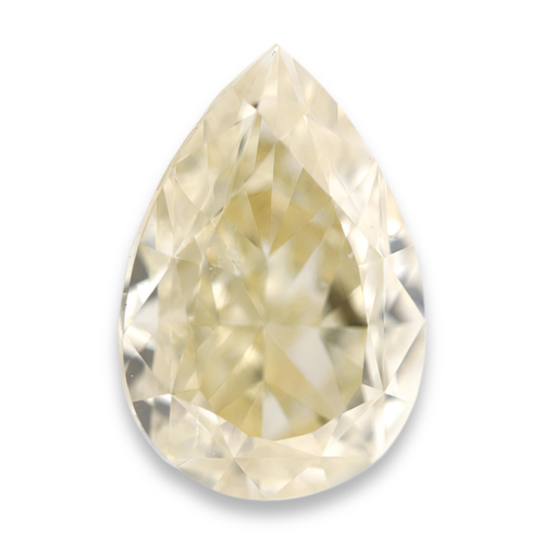 1.01 carat Carat Pear Modified Brilliant Fancy Light Yellow SI2 GIA Certified Diamond
