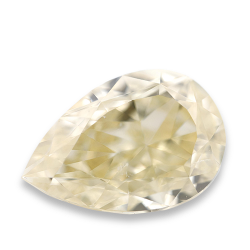 1.01 carat Carat Pear Modified Brilliant Fancy Light Yellow SI2 GIA Certified Diamond