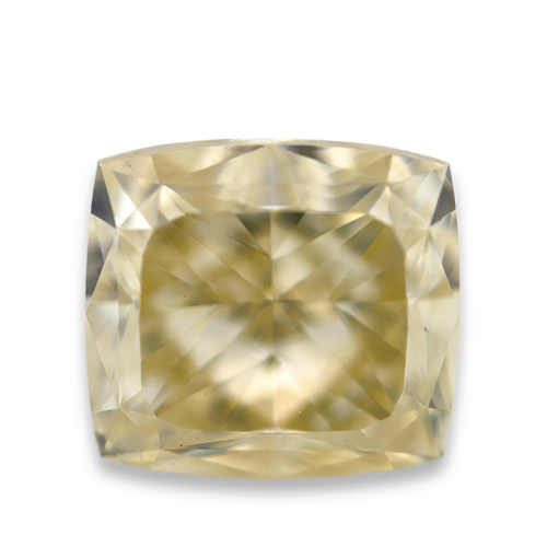 2.03 carat Carat Cushion Modified Brilliant Fancy Light Brownish Greenish Yellow VS2 GIA Certified Diamond