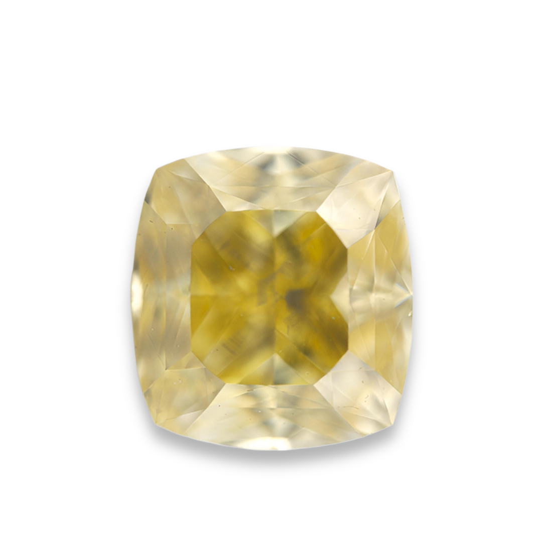 1.52 carat Carat Cushion Modified Brilliant Fancy Light Brownish Yellow VS1 GIA Certified Diamond
