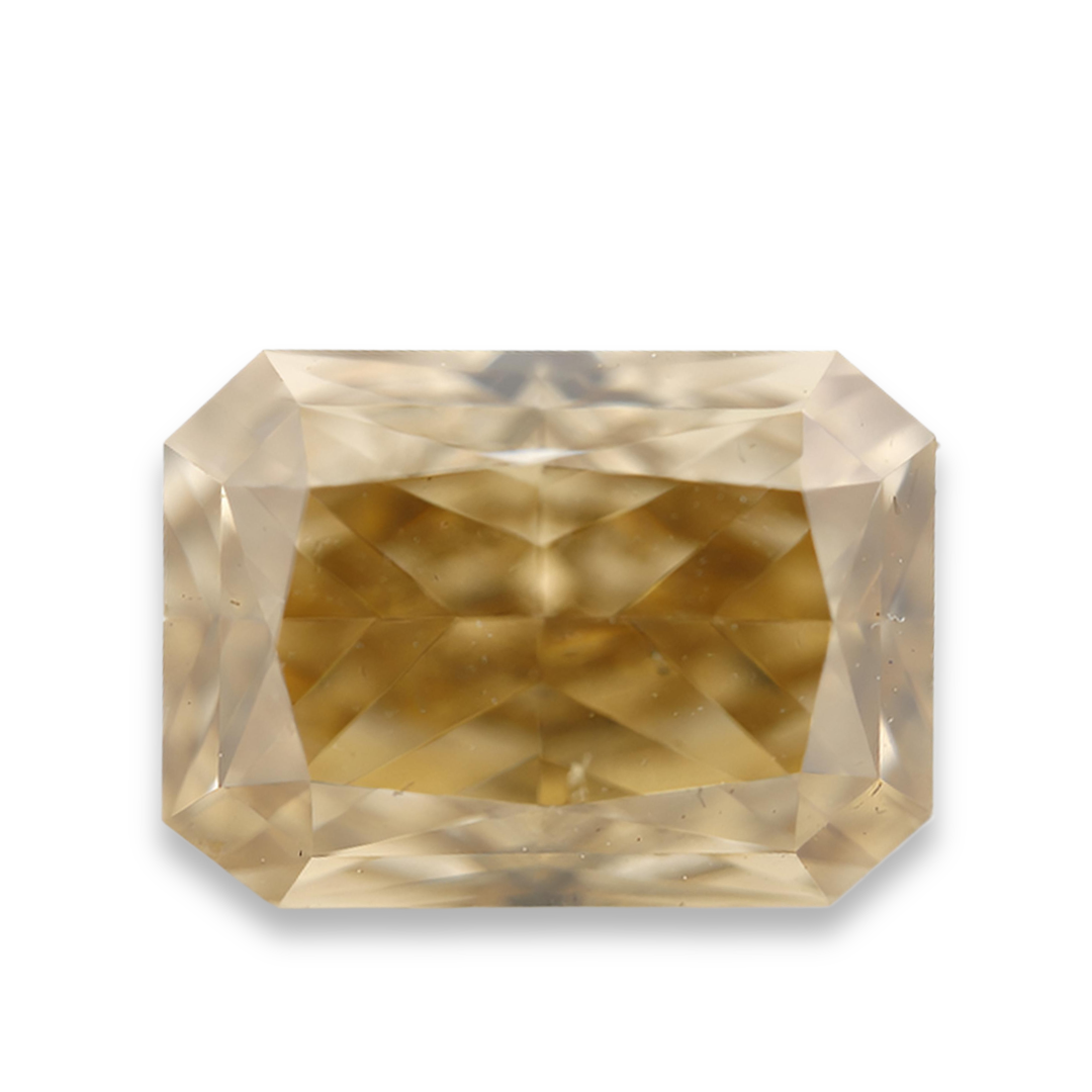 1.50 carat Carat Cut-Cornered Rectangular Modified Brilliant Fancy Brown-Yellow SI2 GIA Certified Diamond
